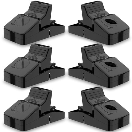 Pest Control Rat Traps Set of 6 Large Snap Traps for Rats Mice & Chipmunks Indoor & Outdoor Mouse Traps Reusable Humane Mousetraps Easy to Set Fast & Effective Powerful Snap Trampas Para Ratas Grandes