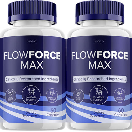 (2 Pack) FlowForce Max Supplement Advanced Energy, Supplement for Men, Flow Force Max, Supplements Flowforce Max for Men Health Supplement, FlowForce Max Reviews (120 Capsules)