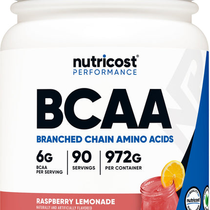Nutricost BCAA Powder 2:1:1 (Raspberry Lemonade, 90 Servings)