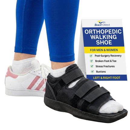 Brace Direct Post Op Shoe & Medical Foot Brace – Stress Fracture, Broken Toe & Bunion Support L3260 – Orthopedic Walking Immobilizer for Left or Right Foot (MD - WOMENS US SHOE: 6.5-8)