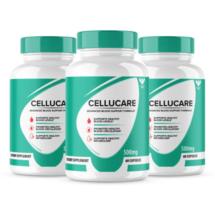 (3 Pack) Cellucare Advanced Blood Support Formula Supplement - Cellucare Blood Capsules - Maximum Strength, Cellucare All Natural Treatment, Cellu Care Pills Blood Support Reviews (180 Caps)