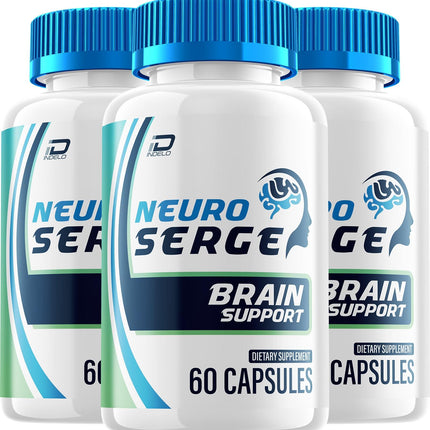 Neuro Serge Advanced Formula Capsules – Neuro Serge Natural Blend Focus Memory Support Supplement and Reviews (3 Pack – 180 Capsules)