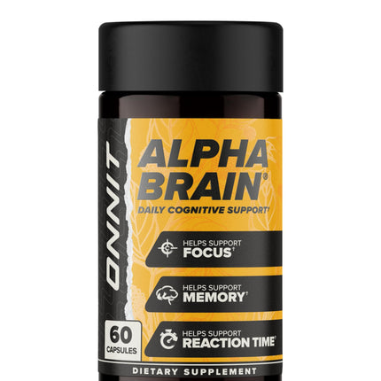 ONNIT Alpha Brain Nootropic Brain Supplement for Focus, Memory, Mental Clarity, Cognitive Support with L-Theanine and Vitamin B6, 60 Count Capsules