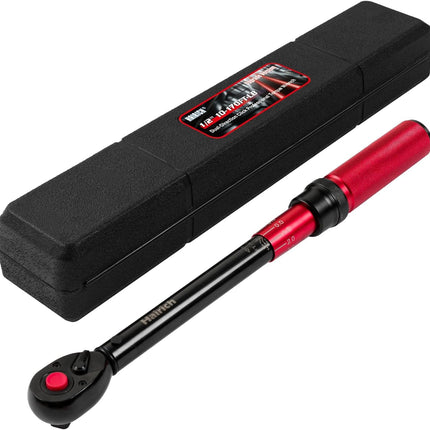 Hairich Torque Wrench, 1/2 Inch Drive Click Torque Wrench, Dual-direction Torque Wrenches 10-170.0ft.lb/13.60-230.5Nm, 72-tooth with Dual Range Scales, ±3% High Precision For Car