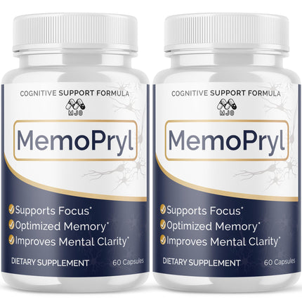 (2 Pack) Memopryl Brain Capsules, Official Memopryl Pills with All Natural Ingredients, Advanced Formula Memo Pryl Health and Wellness Support Pills with Maximum Strength Multivitamins (120 Capsules)