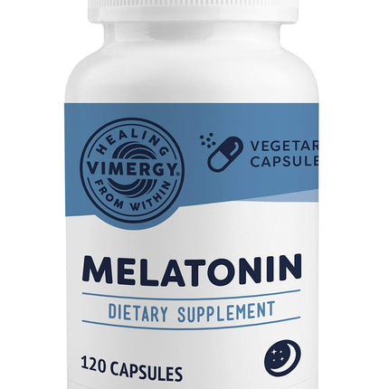 Vimergy Melatonin – Natural Sleep Aid – Sleep Supplement – Helps You Fall Asleep Faster & Stay Asleep Longer - Non-GMO, Gluten-Free, Kosher, Soy-Free, Vegan, Paleo (120 Counts)