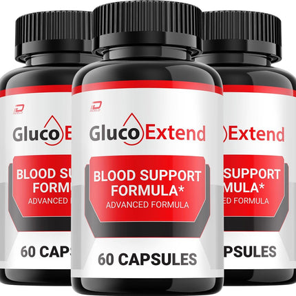 Gluco Extend Capsules - GlucoExtend Advanced Supplement, All Natural Formula to Maintain Healthy Levels, Maximum Strength Formula, Gluco Extend Pills Reviews (3 Pack - 180 Capsules)