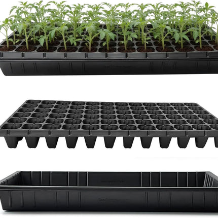 RooTrimmer 10 Pack 1020 Seed Starter Trays and 10 Pcs 72 Cell Plug Trays, Thick Durable Seedling Plastic Nursery Tray for TD538 1020 Tray Germination (10 Sets)