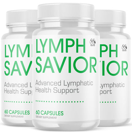 (3 Pack) Lymph Savior Capsules, Official Lymph Savior Pills with All Natural Ingredients, Maximum Strength Supplement with Premium Vitamins Supporting Optimal Wellness & Advanced Health (180 Capsules)