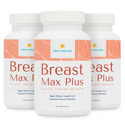 KIMI Naturals Breast Max Plus - Breast Enhancement Pills | Breast Enlargement Supplements with Fenugreek, Breast Growth, Supports Breast Firmness - 3 Month Supply