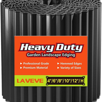 LAVEVE Corrugated Metal Garden Edging 6" x 40Ft, Landscape Edging Border
