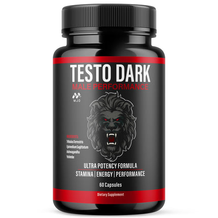 Testo Dark Capsules, Official TestoDark Pills with All Natural Ingredients, Testo Dark Advanced Overall Health & Wellness Vitamin Supplement Formula for Max Strength Multivitamin Support (60 Capsules)