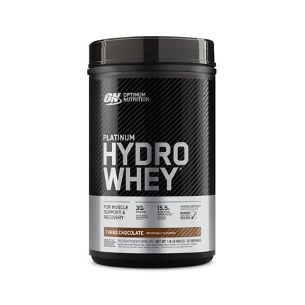 Optimum Nutrition Platinum Hydrowhey Protein Powder, 100% Hydrolyzed Whey Protein Isolate Powder, Flavor: Turbo Chocolate, 20 Servings, 1.8 Pounds (Packaging May Vary)