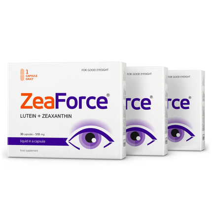 ZeaForce - Excellent Vision with 1 Capsule/Day. Concentrated Composition. Multidirectional Action. Liquid Formula for Complete Absorption and Faster Effect. Laboratory Tested. (3 Month Supply)