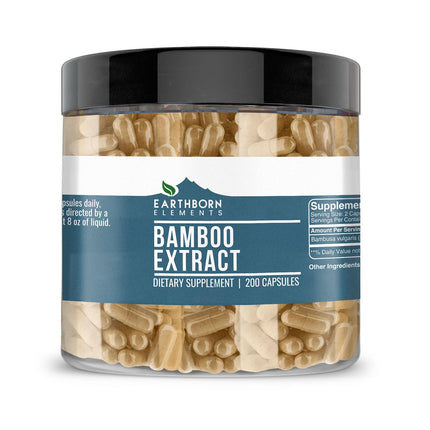 Earthborn Elements Bamboo 200 Capsules, Pure & Undiluted, No Additives