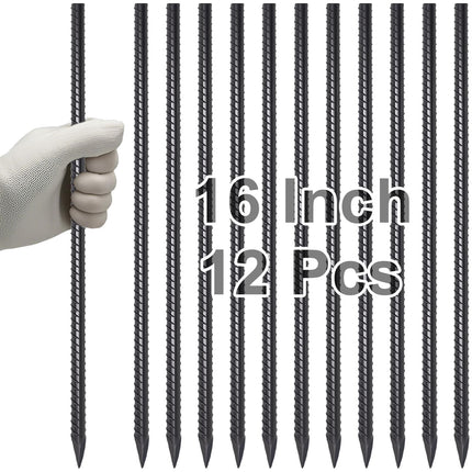 VVOKGO Straight Rebar Stakes 16 Inch Metal Ground Concrete Form Stakes