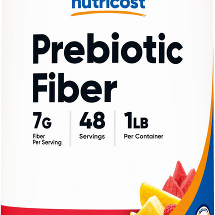 Nutricost Prebiotic Fiber Fruit Punch Flavored (1 Pound) - Vegan, Gluten-Free, GMO-Free