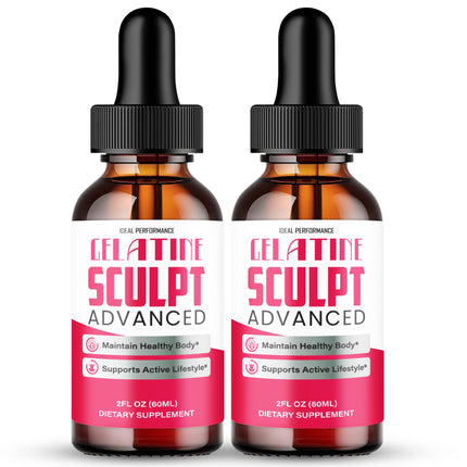 Gelatine Sculpt Drops, Official Gelatine Sculpt Supplement Dropper, All Natural Keto Liquid Droppers, Advanced Formula Sustain Active Lifestyle & Fitness Goals, GelatineSculpt Reviews (2 Pack)