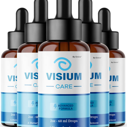 (5 Pack) Visium Care Drops - Official VisiumCare Oral Liquid Drops Advanced Premium Formula Maximum Strength, All Natural Ingredients Vitamins for Overall Health & Wellness, 5 Bottles for 5 Months