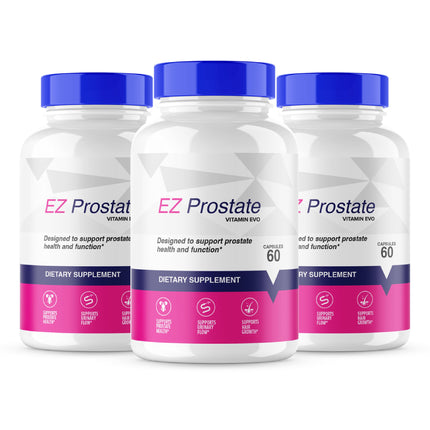 (3 Pack) EZ Prostate Capsules, Official EZ Prostate Supplement, EZProstate Pills, EZProstate Support Supplement, Advanced Formula for Health and Wellness, 3 Month Supply 90 Servings (180 Capsules)