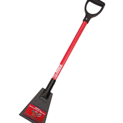 Bully Tools Floor Scraper - Heavy Duty 7-Gauge Scraper with Fiberglass D-Grip Handle for Tile Removal, Carpet Removal, Ice & Mud Scraping, Landscaping Tools, Flat Shovel - 100% Made in the USA, 7-Inch