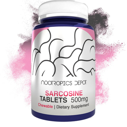 Nootropics Depot Sarcosine Tablets | Chewable | 500mg | 120 Count