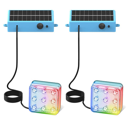 Yichuke Solar Pool Lights, Pool Lights with Remote, 10-Color 4-Mode Light Sensing LED，Underwater Swimming Lighting with Timer Off, Submersible Pool Lights for Above Ground In-ground Inflatable Pool