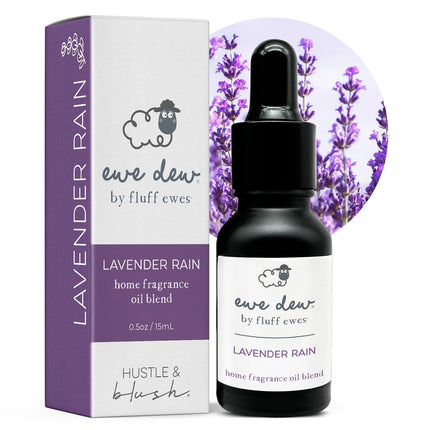 Hustle & Blush Essential Oil for Dryer Balls, 15ml Lavender Rain, Natural Laundry Fragrance, Long-Lasting Fresh Scent, Wool Dryer Balls Ideal for Diffusers, Candle Making, Multi-Use for Home & DIY