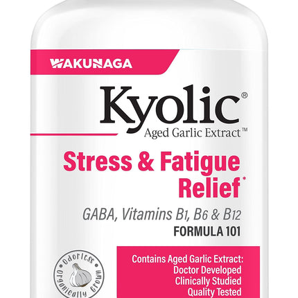 Kyolic Aged Garlic Extract Formula 101, Stress and Fatigue Relief*, 200 Capsules.