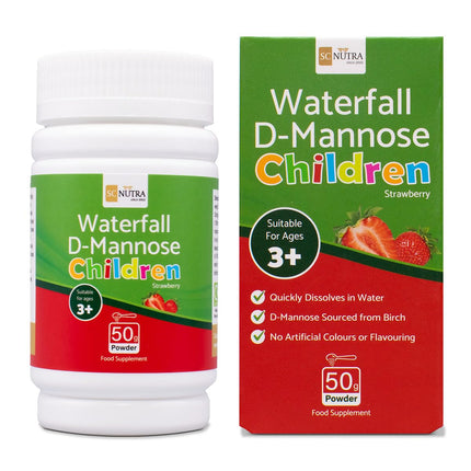 sc nutra Waterfall D-Mannose Children Strawberry - Kids D-Mannose Naturally sourced from Birch (Sweet Cures)