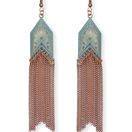 Western Jewelry for Women, Boho Dangle Chain Earrings