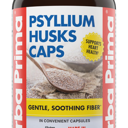 Yerba Prima Psyllium Husks Caps, 400 Capsules - Natural Fiber for Men and Women - Regularity Support Supplement