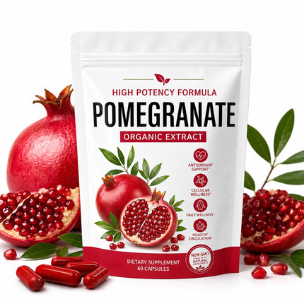 JXlspe Premium Pomegranate Extract 𝗖𝗮𝗽𝘀𝘂𝗹𝗲𝘀 – Naturally Rich in 𝗣𝗼𝗹𝘆𝗽𝗵𝗲𝗻𝗼𝗹𝘀 & 𝗔𝗻𝘁𝗶𝗼𝘅𝗶𝗱𝗮𝗻𝘁𝘀, Daily Wellness Supplement, Clean Formula, Non-GMO, 60 Capsules