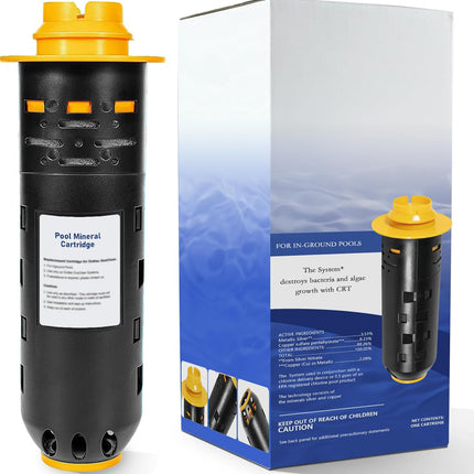 Replacement W28000 W28001 W28002 for Nature2 Duoclear 25 35 45 Pool Mineral Cartridge for Zodiac DuoClear Fusion, Fusion Soft, Vision Pro System Inground, Black