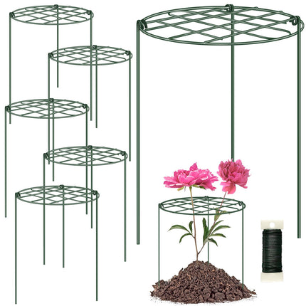 6 Pack 12 x 16 Inch Peony Cages and Supports for Outdoor Plants