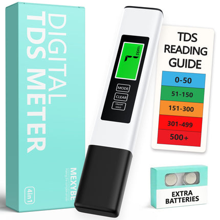 2025 All-New 4 in 1 Tds Meter Digital Water Tester - Accurate and Reliable TDS EC & Temp(°C,°F) Meter - 0-9999ppm - Professional Testing for Drinking Water, RO/DI System, Aquariums etc