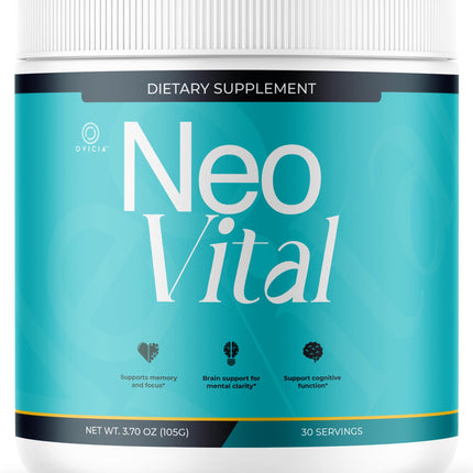 Neo Vital - Official NeoVital Powder Advanced Premium Formula with All Natural Ingredients Maximum Strength, Neo Vital Memory Powder for Brain Health Wellness, 60 Servings for 1 Month