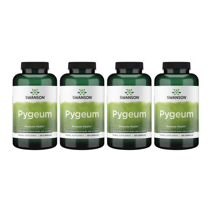 Swanson Pygeum Herbal Supplement for Men Seeking Prostate, Bladder, and Urinary Tract Health Support - 400 mg (120 Capsules, 4 Pack)