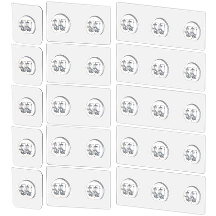 ZOMETUO 15 Pack Shower Caddy Adhesive Replacement, No Drilling Shower Shelf Adhesive, Strong Caddy Sticker Hooks Replacement for Showers Shelves and Kitchen Racks Organizer
