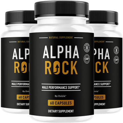 (3 Pack) Alpha Rock - Alpha Rock Pills Support Natural Maximum Strength, Daily AlphaRock Capsules All Natural Advanced Formula Premium Vitamins for Overall Health & Wellness, 180 Capsules for 3 Months