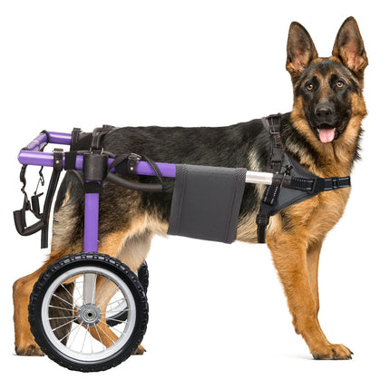 Virbraroo Dog Wheelchair for Back Legs - Lightweight Aluminum Alloy Dog Wheelchair, Upgraded All-Terrain Tires for Large Dogs, 55.1-88.1 lbs(XL)