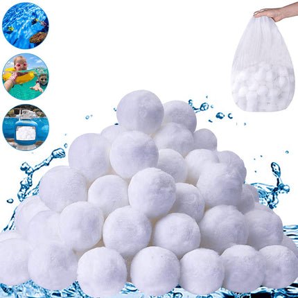 SETHVILL 4.6 lbs Pool Filter Balls for Sand Filter, Eco-Friendly Reusable Pool Fiber Filter Balls Replace Pool Filter Sand, Pool Filter Media Balls for Swimming Pool (Equals 150 lbs Pool Filter Sand)