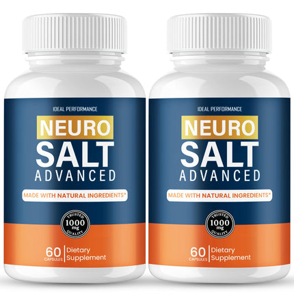Neuro Salt for Neuropathy, Neuro Salt Capsules Supplement Pills, Maximum Strength, Advanced Formula for Overall Health and Wellness, All Natural NeuroSalt Capsules, Official NeuroSalt Reviews (2 Pack)