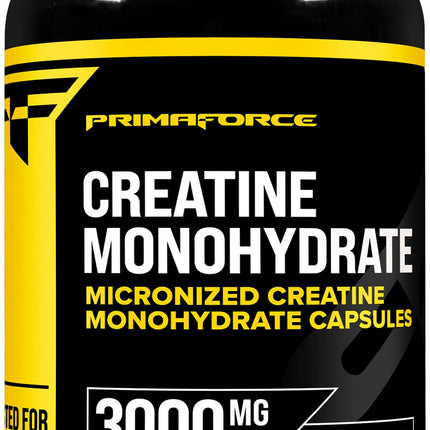 Primaforce Creatine Monohydrate Capsules - 240 Capsules, 3,000mg per Serving, Gluten Free and Non-GMO