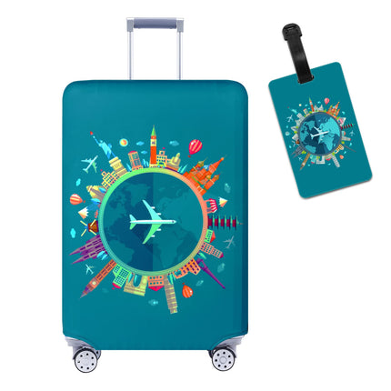 Travelkin Luggage Covers With Tag For Suitcases Tsa Approved,Suitcase Covers Protector Fit 18-32 Inch Luggage S(18-21inch suitcase)
