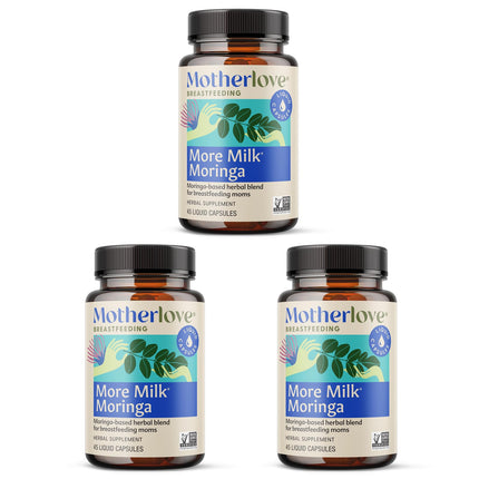 Motherlove More Milk Moringa (135 Liquid caps) Moringa-Based Lactation Supplement to Support Breast Milk Supply—Non-GMO, Organic Herbs, Vegan, Kosher