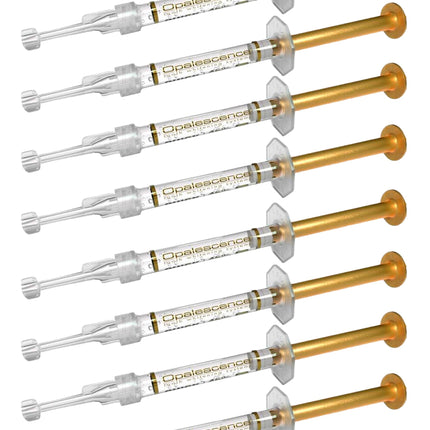 Opalescence 45% Syringes Teeth Whitening Gel - with PF - (8 Syringes) Refill Kit Carbamide Peroxide. Made by Ultradent, in Mint Flavor. Tooth Whitening 5359-4