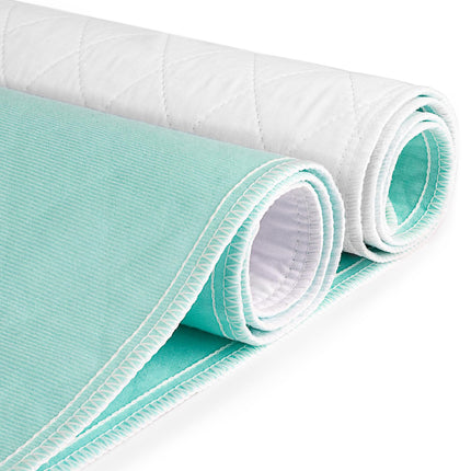 CoolShields Waterproof Bed Pads Incontinence Washable Reusable Bedwetting Mattress Protector Pad for Kids, Adults, Elderly, and Pets 34'' x 36'' (2 Pack)