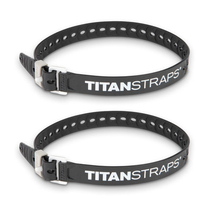 Titan Industrial Straps – Strong & Simple Tie-Downs for Construction (Welders, DIY Home) & 1st Responders – 3 Year Warranty, Batch Tested – 70 lb. Working Load, 25" Length, Safety Orange, 2-Pack