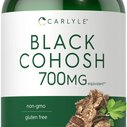 Carlyle Black Cohosh Capsules | 300 Count | Non-GMO, and Gluten Free Formula | Black Cohosh Root Extract Supplement